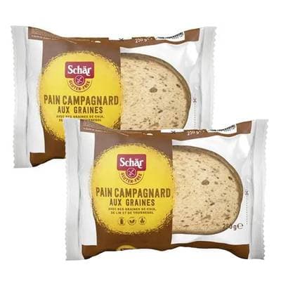 Schär Pain de campagne aux graines Sans Gluten, Lot de 2x250g