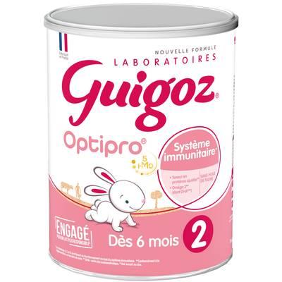  - Guigoz - Lait bébé en poudre Optipro 2ème âge, 6-12 mois