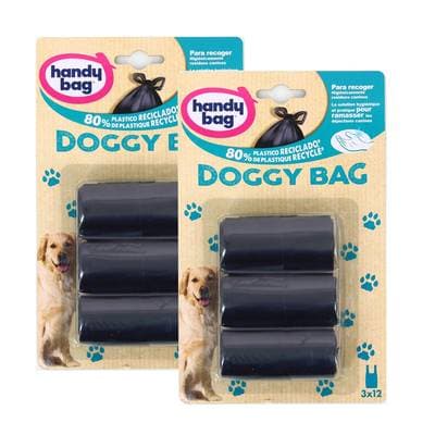 Handy Bag Sacs poubelle pour chien 3L, Lot de 2 - 3x12 sacs