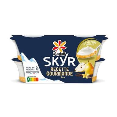 Yoplait Skyr sur lit de poire saveur vanille, 4x120g