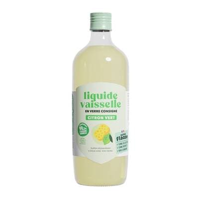 Super Flacon Liquide vaisselle Citron vert, Recharge en verre 1L