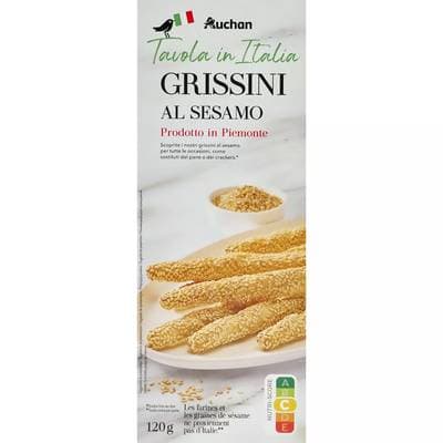 Auchan Tavola In Italia Gressins au sésame, 120g