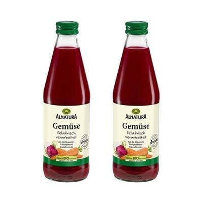Alnatura Jus de légumes fraîchement transformés bio, Lot de 2x33cl