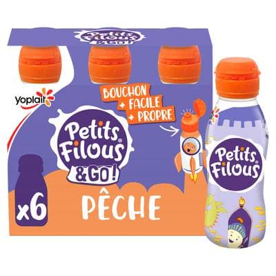 Petits Filous Yaourt à Boire Pêche, 6x100g