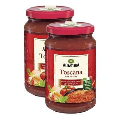 Alnatura Sauce tomate à la Toscane bio en bocal, Lot de 2x325ml
