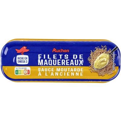 Auchan Filets de maquereaux sauce moutarde à l'ancienne, 85g