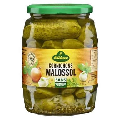 Kühne Cornichons Malossol à la Russe, 535g