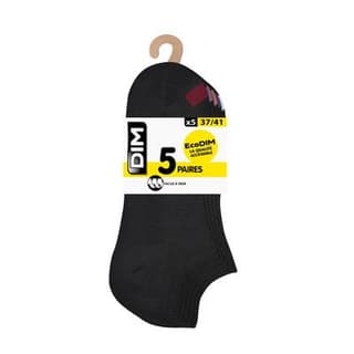 Dim Socquettes femme noir x5, Taille 37/41