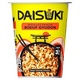 Daisuki Nouilles Instantanées Boeuf Gyudon Ramen en Cup, 60g