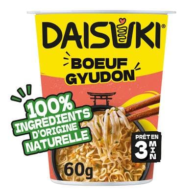 Daisuki Nouilles Instantanées Boeuf Gyudon Ramen en Cup, 60g