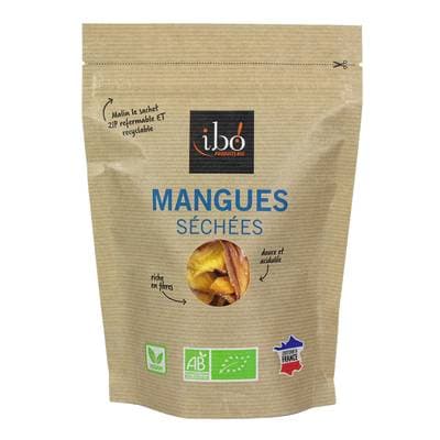 Ibo Mangues bio séchées en lamelles, 100g