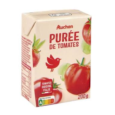 Auchan Purée de tomates, 200g