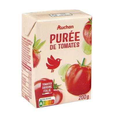 Auchan Purée de tomates, 200g