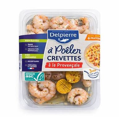 Delpierre Crevette à poêler Provençale, 180g