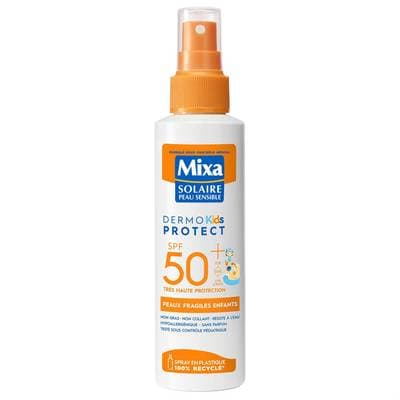 Mixa Spray Protection Solaire Enfant Peaux Fragiles Dermo-Protect Kids SPF50+, 150ml