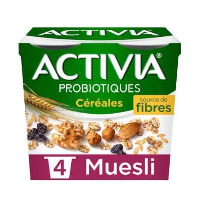 Activia Yaourt Céréales Muesli Bifidus, 4x120g