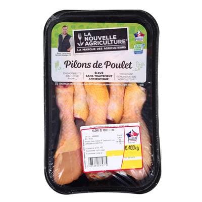 La Nouvelle Agriculture Pilons de Poulet, 4 pièces - 400g