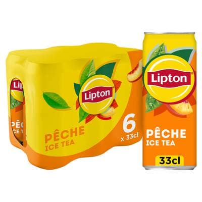 Lipton Thé glacé saveur pêche, 6x33cl