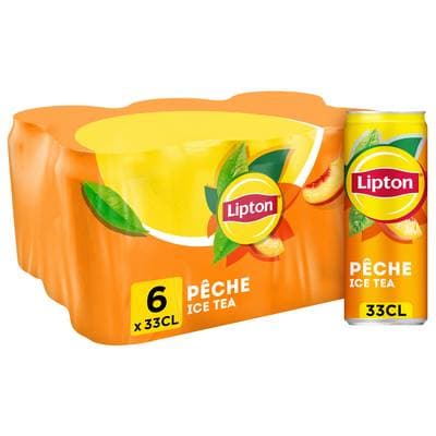Lipton Thé glacé saveur pêche, 6x33cl