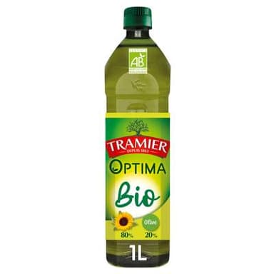 Tramier Huile d'Olive et Tournesol Optima Bio, 1L