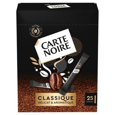 Carte Noire Café Soluble Classique, 25 Sticks