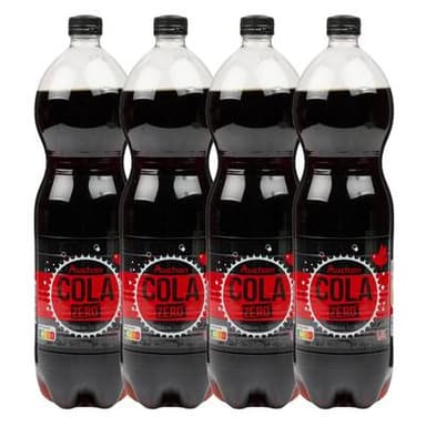 Auchan Soda cola zéro sucre, Lot de 4x1,5L