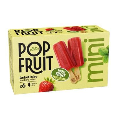 Pop' Fruit Bâtonnet 100% fruit fraise, 6x35g