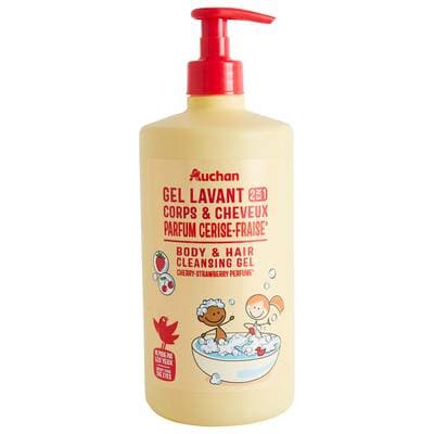 COSMIA Gel lavant kids 2en1 corps et cheveux parfum cerise-fraise, 750ml