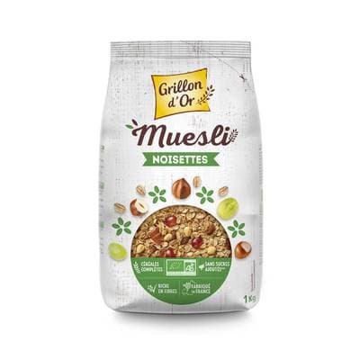 Grillon Or Muesli Noisettes BIO, 1Kg