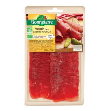 Bonneterre Viande des Grisons Bio, 70g