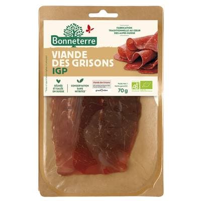 Bonneterre Viande des Grisons Bio, 70g