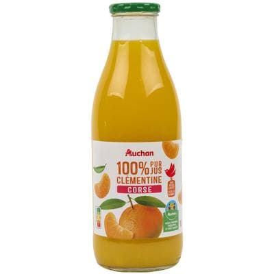 Auchan Pur jus de clémentine Corse sans sucres ajoutés, 1L