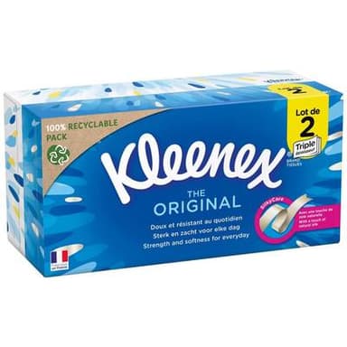 Kleenex Mouchoirs Boîte - The Original, Lot 2x72 mouchoirs