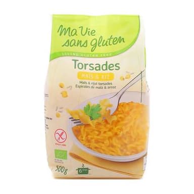 Ma Vie Sans Gluten Torsades de maïs et riz, sans Gluten, Bio, 500g