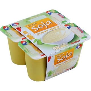 Auchan Dessert au soja et vanille, 4x100g