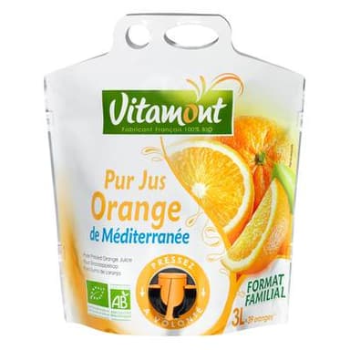 Vitamont Pur jus d'orange bio Fontaine, 3L