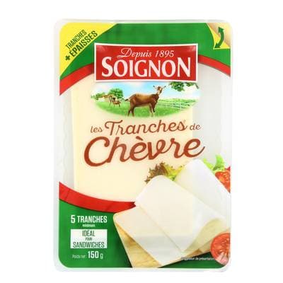 Soignon Tranches de chèvre, 150g, 5 tranches