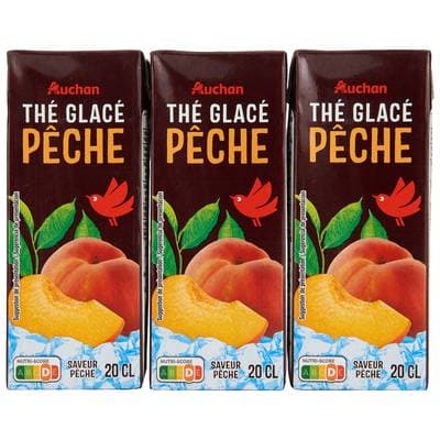 Auchan Thé glacé saveur pêche, 6x20cl