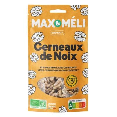 Max et Méli Cerneaux de noix bio Origine France, 125g