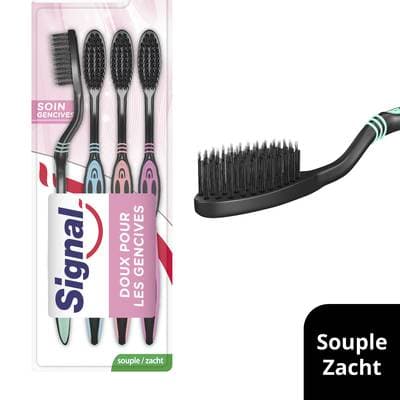 Signal Brosse à dents douceur Souple x4, 4 brosse à dents