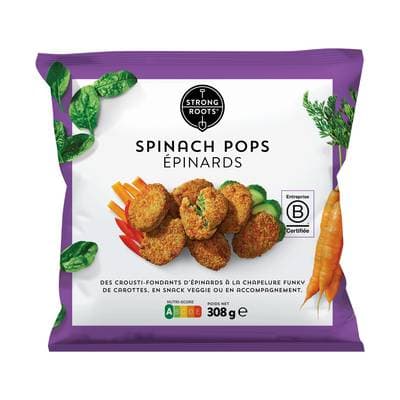 Strong Roots Croustis épinards, 308g