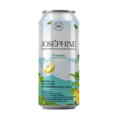 Josephine Eau pétillante aromatisée pomme menthe, 33cl