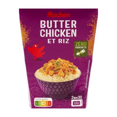 Auchan Box Butter Chicken et Riz, 300g