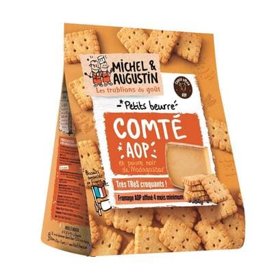 Michel et Augustin Petits beurre apéritif au comté et au poivre, 100g