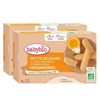 Babybio - Petits Boudoirs à l'huile essentielle d'orange douce Bio Bébé Dès 8 mois