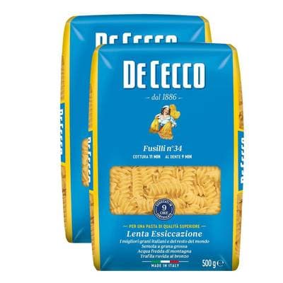De Cecco Pâtes Fusilli N°34 Premium, Lot de 2x500g