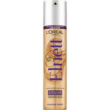 Elnett Laque Fixation Forte Anti Reflets Jaunes Cheveux Blonds et Blancs, 200ml