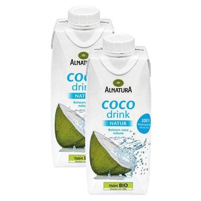 Alnatura Coco nature bio Boisson Végétale, Lot de 2x33cl