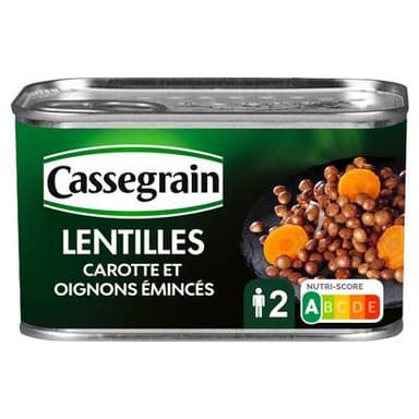 Cassegrain Lentilles préparées tendres et fondantes, 265g