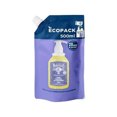 Le Petit Marseillais Gel Lavant Pur Savon Lavande Recharge, 500ml